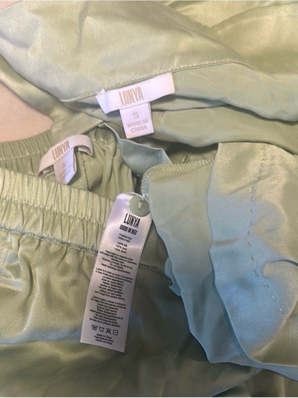 lunya Green Silk Pajama Set - Picture 4 of 4
